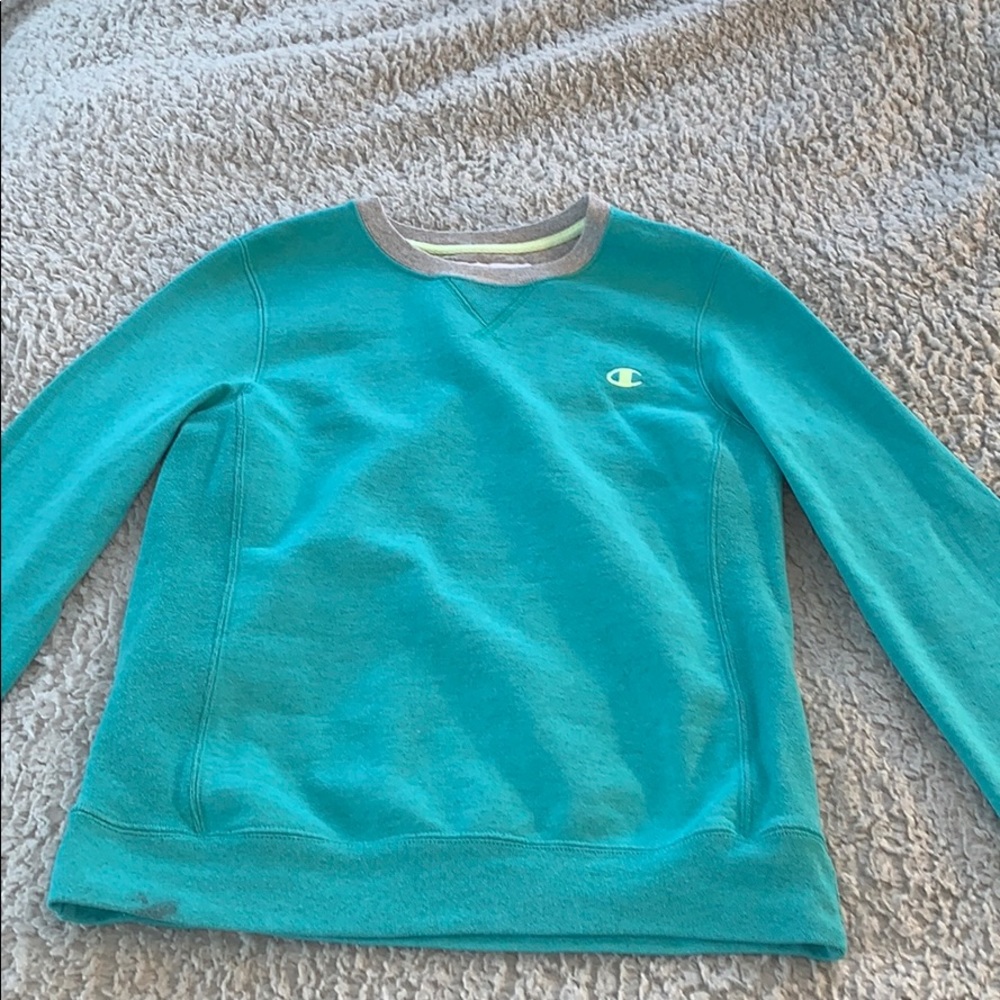 Champion Teal Sweatshirt Crewneck